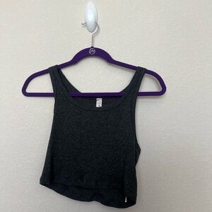 Free People Grey Crop Tank Top